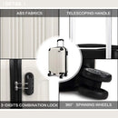 KONO Suitcase Lightweight hard case trolley suitcase with 4 twin wheels & TSA lock ABS material