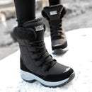 Moipheng Women Boots Winter Keep Warm Quality Mid-Calf Snow Boots Ladies Lace-up Comfortable Waterproof Booties Chaussures Femme