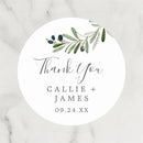 Customized wedding thank-you circular stickers, suitable for occasions such as weddings, birthdays, baptisms, and anniversaries.