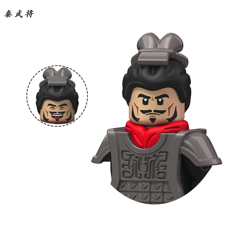 Ancient Chinese Soldier Qin Shihuang Han Ming Dynasty Liu Bang Terracotta Warriors Building Blocks Kids Bricks Toys Boys Gifts