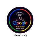 13.56MHz Programmable Acrylicl with Self-adhesive Backing NFC Table Sticker Diameter 10CM Google Reviews NFC Sticker NFC 215