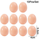 60/10PCS Plastic Simulation Eggs Easter DIY Painted Eggs Happy Eatser Fake Eggs Home Festive Party Decor Supplies Kids Gift Toys