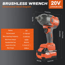 Superpan Brushless Electric Wrench Cordless Drill Screwdriver Free Delivery Large Torque Power Tools Torque Wrench