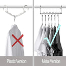 Metal Cascading Hangers Space Saving Stainless Steel Closet Wardrobe Organizer Multifunctional Magical Hook Clothes Storage Rack