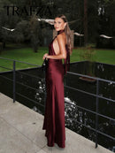 TRAFZA 2024 Female Elegant Slim Long Dresses Solid Sleeveless Backless Bow Decoration Zipper Summer Long Dress Woman Sexy Trendy