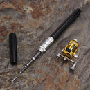 Aluminum Alloy Fishing Rod Pole Reel Multicolor Fishing Tool Pocket Fish Pen Mini Portable Pocket Fish Pen Shape