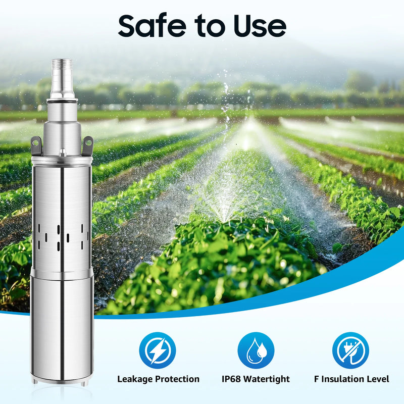 DC 24V/12V 200W/180W Stainless Steel Solar Water Pump Agricultural Irrigation Deep Well Submersible Pump For Villages Families