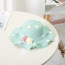 Kids Sun Hat Girls Summer New Straw Bag Cap Set Baby Travel Sun Protection Beach Hats Sun Fisherman Hat