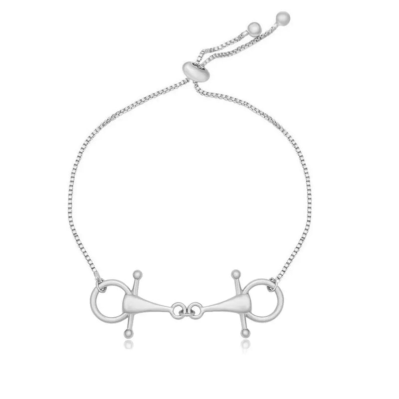 Snaffle Bit Adjust Bracelet for for Horse Lover Equestrian Jewelry