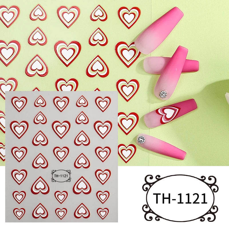 3D Bunny Nail Art Sticker Decals Decorations Easter Egg Design Cute Cartoon Rabbit Flower Nail Stickers Sliders for Manicure
