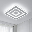 White LED Modern Square Ceiling Lamp,42W Acrylic LED Ceiling Light for Bedroom,Living Room,Hallway,Bathroom ,Kitchen