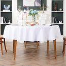 Table Cloth Round Tablecloths Wedding Pure White Table Cover Christmas Birthday Party Table Cloths for Events Home Dining Decor