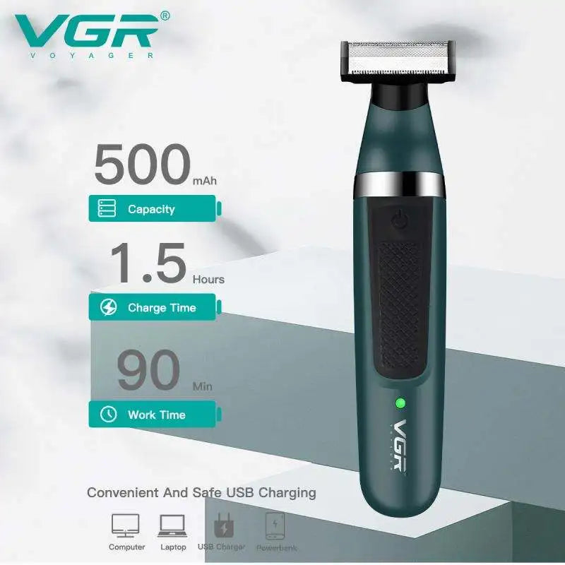 VGR Waterproof Razor Electric Shaver for Men Body Hair Trimmer Bikini Trimmer Razor for Intimate Areas Epilator for Women