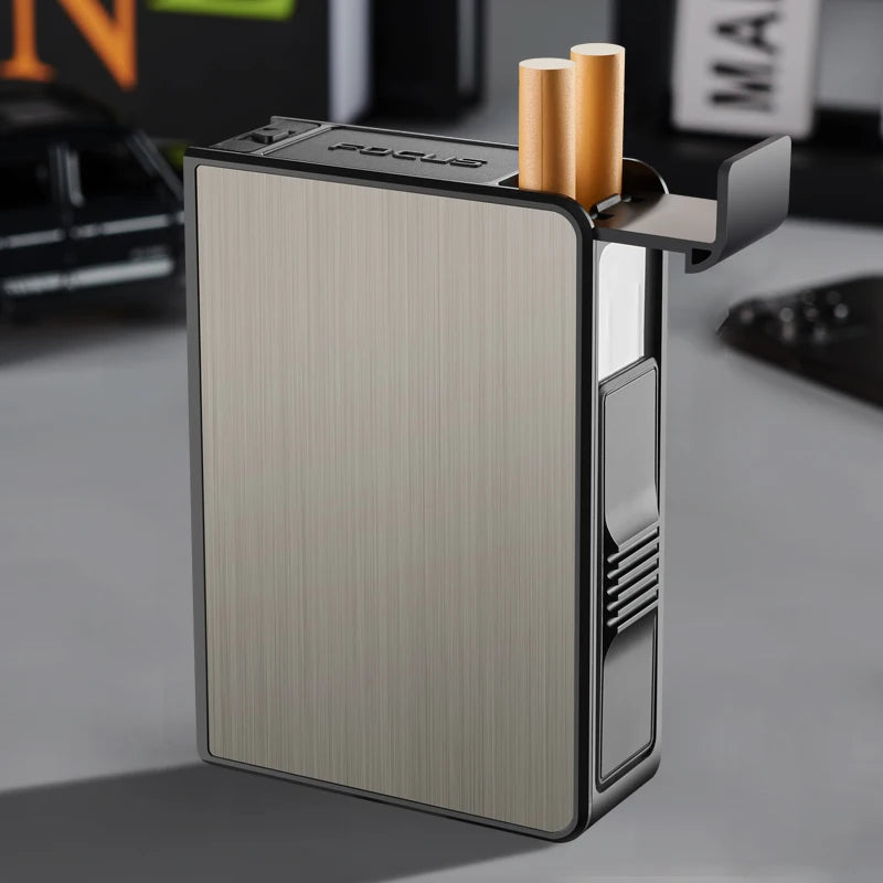 Portable Automatic Cigarette Case Cigarette Boxes 20PCS Cigarette Holder Case  Aluminium Alloy Smoke Boxes For Men Gifts