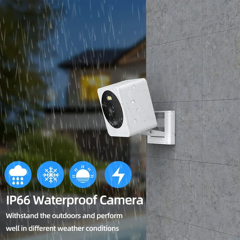 Mini Outdoor Tuya Wifi Security Camera 5MP HD Motion Detection Color Night Vision Wireless CCTV  Surveillance Camera Waterproof