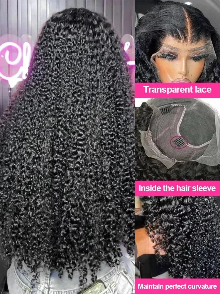 200 Density Water Wave 13x6 Transparent Lace Front Wig Glueless Human Hair Wigs Deep Wave 13x4 Lace Frontal Wig For Women