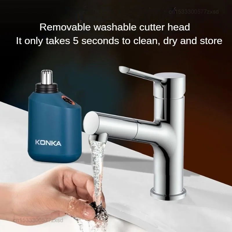 Youpin KONKA New Electric Nose Hair Trimmer for Men Nose Cleaning Nose Hair Trimming Mini Portable for Business Home Washable