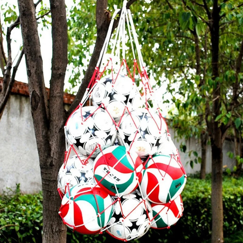 Large Capacity Basketball Football Net Pocket Basketball Volleyball Carry Bag Outdoor Sport Nylon Mesh Reticule Storage Bag