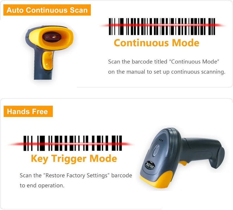 Barcode Scanner 1D 2D QR Codes Reader Bluetooth Wireless Handheld Barcode Reader Supermarket Shops Logistic Inventory PDF417 W8