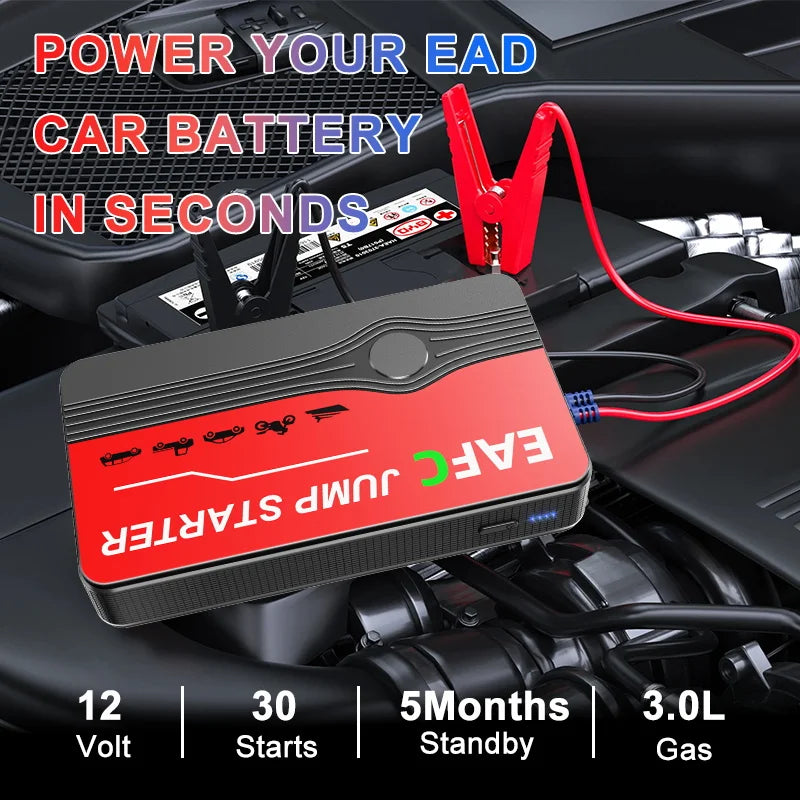 Car Jump Starter 600A-2000A Power Bank Portable Car Battery Charger for 12V Auto Starting Device Petrol Diesel Emergency Booster