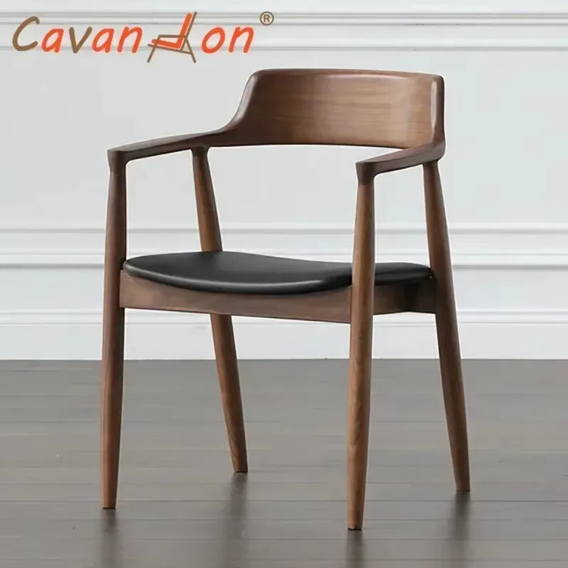 Cafe Wood Chair Accent Armchair Dining Table Chair Kitchen Meeting Negotiation Sillas Para Comedor Furniture