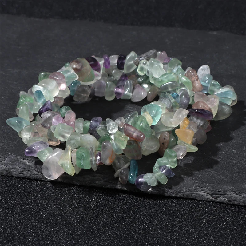 Natural Lapis Opal Quartz Fluorite Amethys Freeform Chip Stone Beads For Christmas Gift DIY Necklace Bracelet Jewelry Making 15"