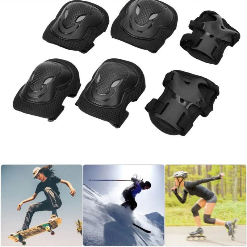 Women Men Elbow Wrist Knee Pads Protective Gear Set Skate Roller Cycling Bike