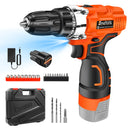 BRIEFNESS 45Nm Cordless Drill Screwdriver 1 Battery Electric Impact Drill 2 Speed Forward Reverse DIY Home Tool Multi-purpose