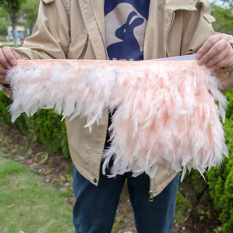 1 Meter Natural Turkey Feathers Trims 10-15cm for Sewing Ribbon Clothing Fringe Plumes Decoration DIY Crafts Wedding Party Dress