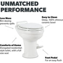 320 Series Standard Height Gravity RV Toilet with Elongated Ceramic Bowl
