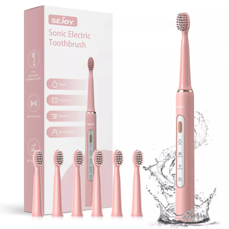 SEJOY Oral Cleaning Sonic Electric Toothbrush Personal Care Appliances IPX7 3 Modes Smart Rechargeable Automatic Toothbrush