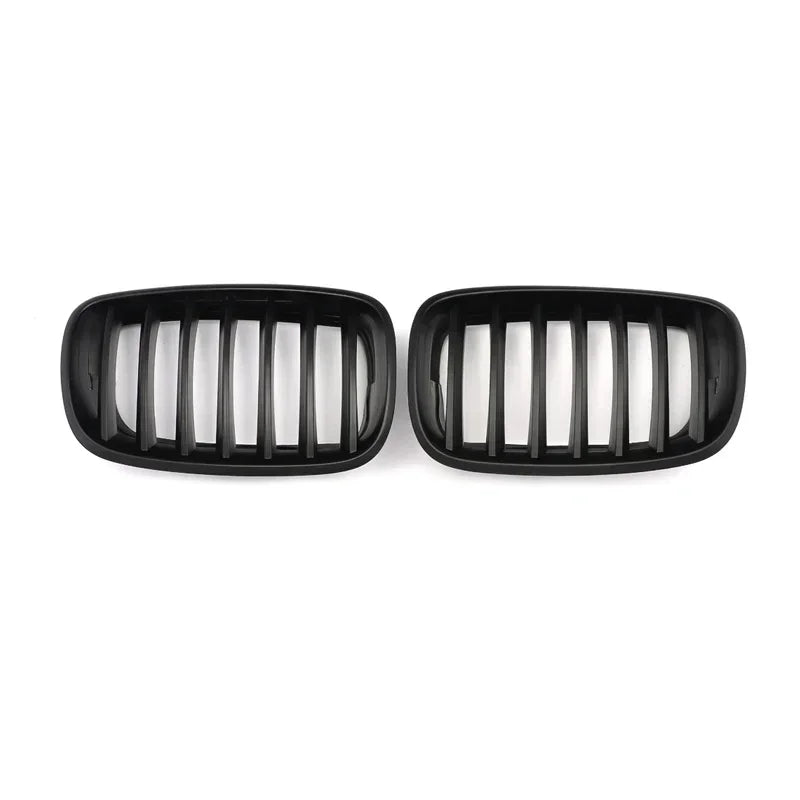 Car Front Hood Grill Kidney Grilles Racing Grill Auto AccessoriesPair For BMW X5 X6 E70 E71 2007-2013 Matte Black Grill CAR