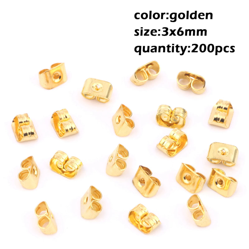 Stainless Steel Round Ball Post Earrings Stud Loops Earring Hooks Earplug  Fit Women DIY Earring Jewelry Making Christmas Craft