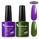 2pcs*7.5ml VENALISA Nail Gel Polish Glitter Gel Lacquer Base Nowipe Top Nail Art Salon Soak off Organic UV LED Nail Gel Varnish