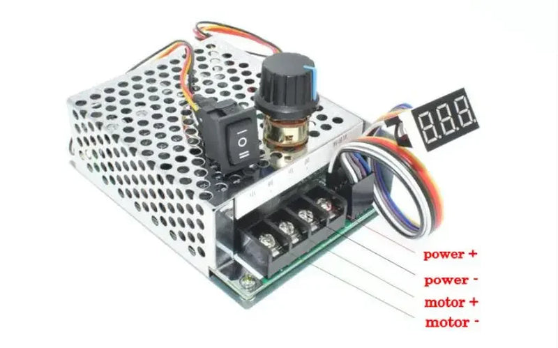 Digital Display 0~100% adjustable DC 10-50V 40A DC Motor Speed Controller PWM 12V 24V 48V 2000W MAX 60A Reversible