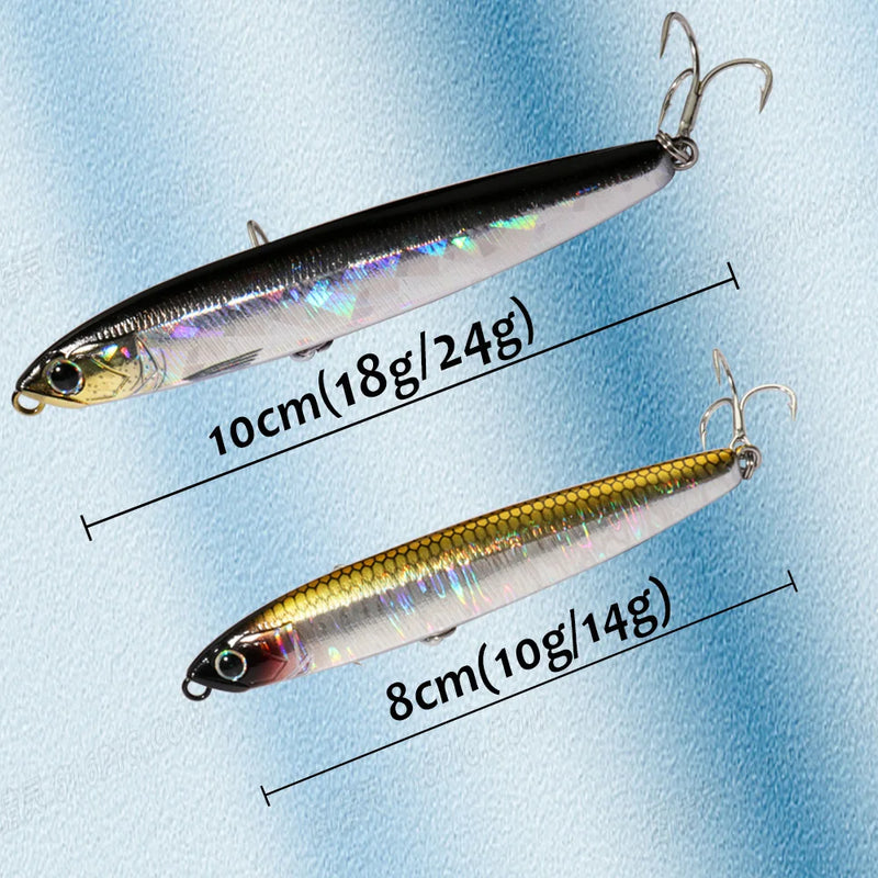 Sinking Pencil Bait 10g 14g 18g 24g Wobbler Trolling Carp Popper Pike Swimbait Long Cast Minnow Pesca Tackle Sea Fishing Lure