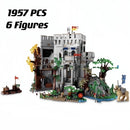 NEW Customized 1957PCS MOC European Medieval Castle DIY creative ideas Children's Toys Birthday Gift Christmas Building Blocks