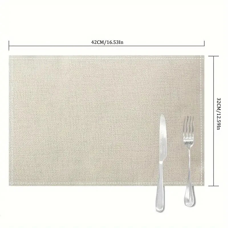 2024 Easter Rabbit Table Runner Linen Bunny Dining Table Cloth Placemat Spring Holiday Happy Easter Decoration for Home Kitchen