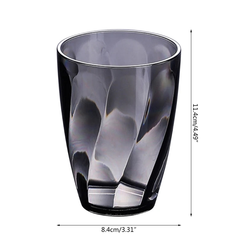 Unbreakable Plastic Drinking Glasses 390ml Shatterproof Water Tumblers Reusable Fruit Juice Beer Champagne Cup for Bar