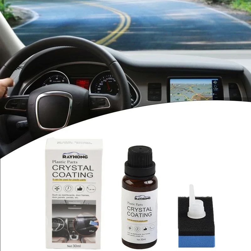 Plastics Parts Coating 30ml Brand New Car Trim Restorer For Instrument Panels Sponge Car Refresher Agent