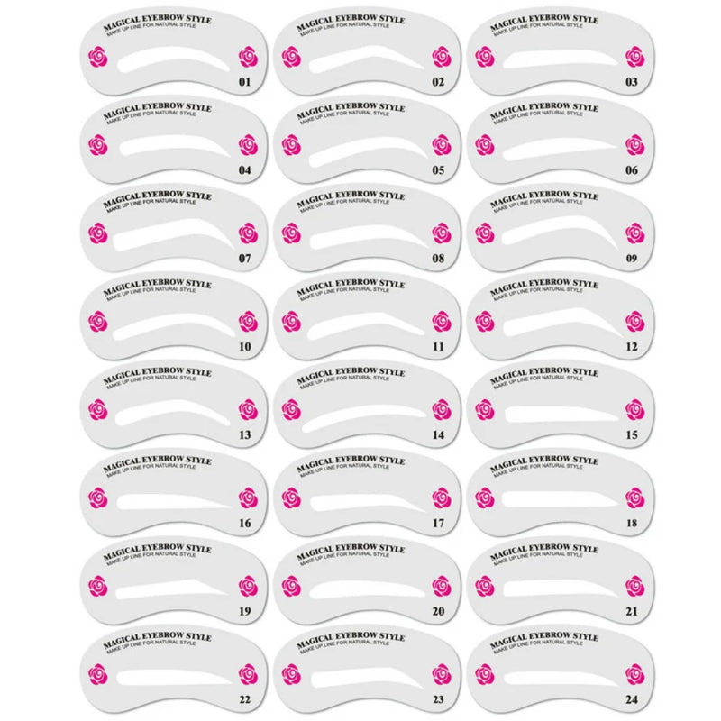 Reusable Eyebrow Shaper Brow Stamp Template Eyebrows Shape Set Eyebrow Stencil Eye Brow Women Make Up Tools Accessories 3 Styles