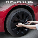 4PCS Hub Cap Performance Replacement Wheel Cap Automobile Full Rim Cover Accessories for Tesla Model 3 18 Inch Hubcap 2018-2023