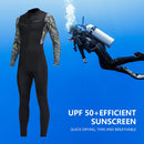 Men Diving Suit Long Sleeve Sunscreen Diving Protection Clothes Cold Proof with Zipper Elastic Breathable Water Sports Equipment
