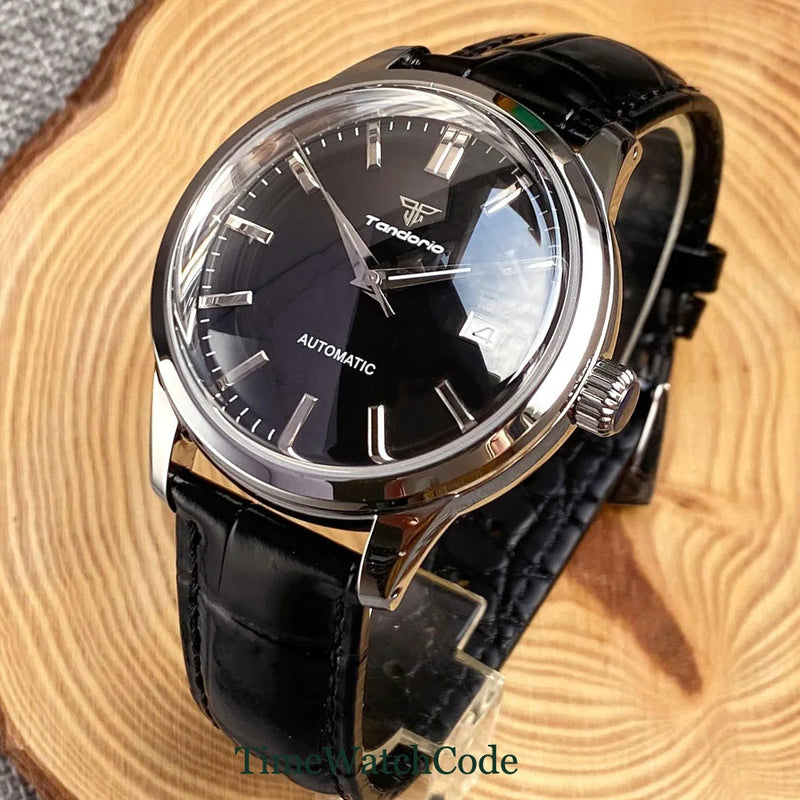 Tandorio Automatic Watch for Men Auto Date NH35A Movement 10ATM Water Resistance 40mm Double Bow Domed Sapphire Crystal