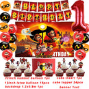 Cartoon The Incredibles Theme Boy Birthday Party Latex Balloons Cake Topper Banner Background Baby Shower Supplies For Kids Gift