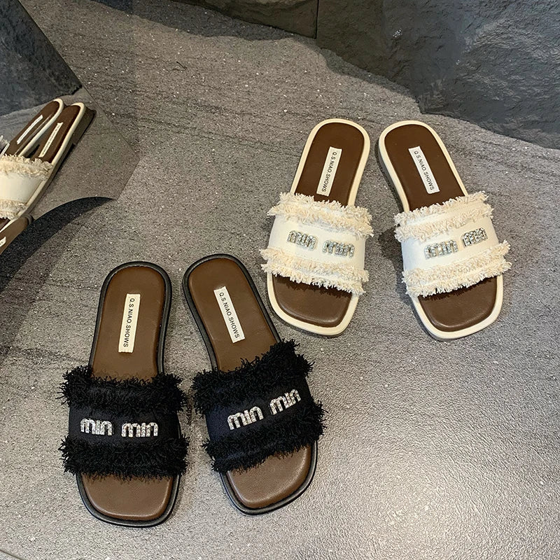 Summer 2024 New Slippers, Ladies Wear, Home Fashion Soft Slippers, Flip-flops, Women's Shoes Zapatos De Mujer