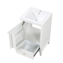20" Bathroom Vanity with Sink, Bathroom Cabinet with A Door, Door Shelf Storage and Adiustable Foot Pads, A Drawer, Black
