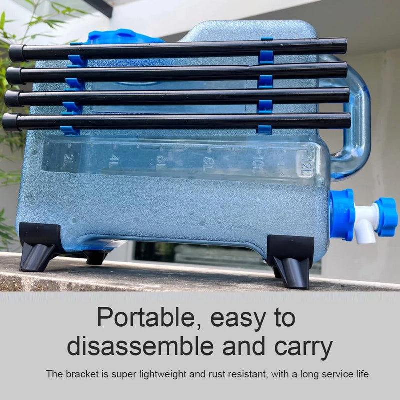Camping Bucket Stand Strong Load Bearing Foldable Ice Box Holder Detachable Water Bucket Bracket BBQ Picnic Accessories