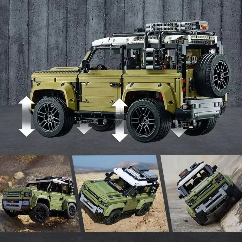 2573PCS Technical 1:8 Land Rover Defender Off-Road Building Blocks SUV Assemble Bricks Vehicle Toys Gift For Children Kids