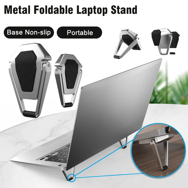 Foldable Metal Laptop Stand Universal Non-slip Bracket Support for Macbook Pro Air Lenovo Notebook Laptops Mount Holder Feets